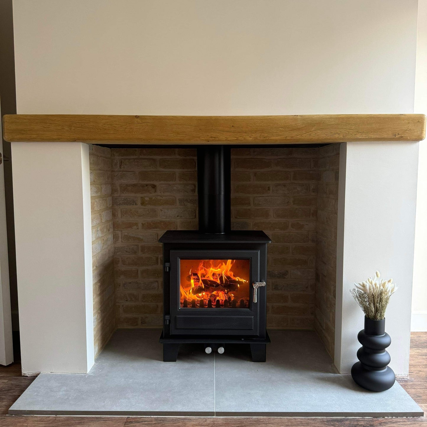 Oak Mantelpiece, 12.5 x 12.5cm - Large Rounded Edge - Ivel & True