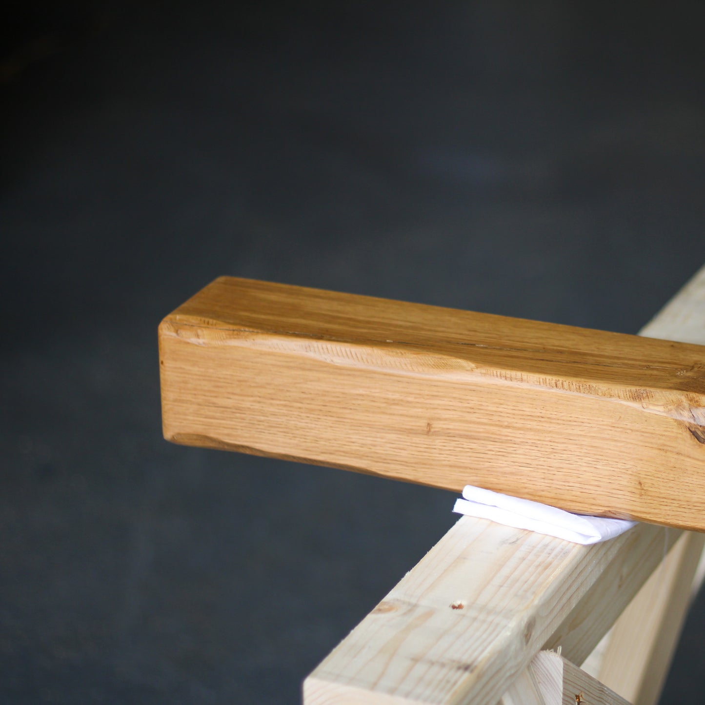 Oak Mantelpiece, 10 x 10cm - Rustic Edge - Ivel & True