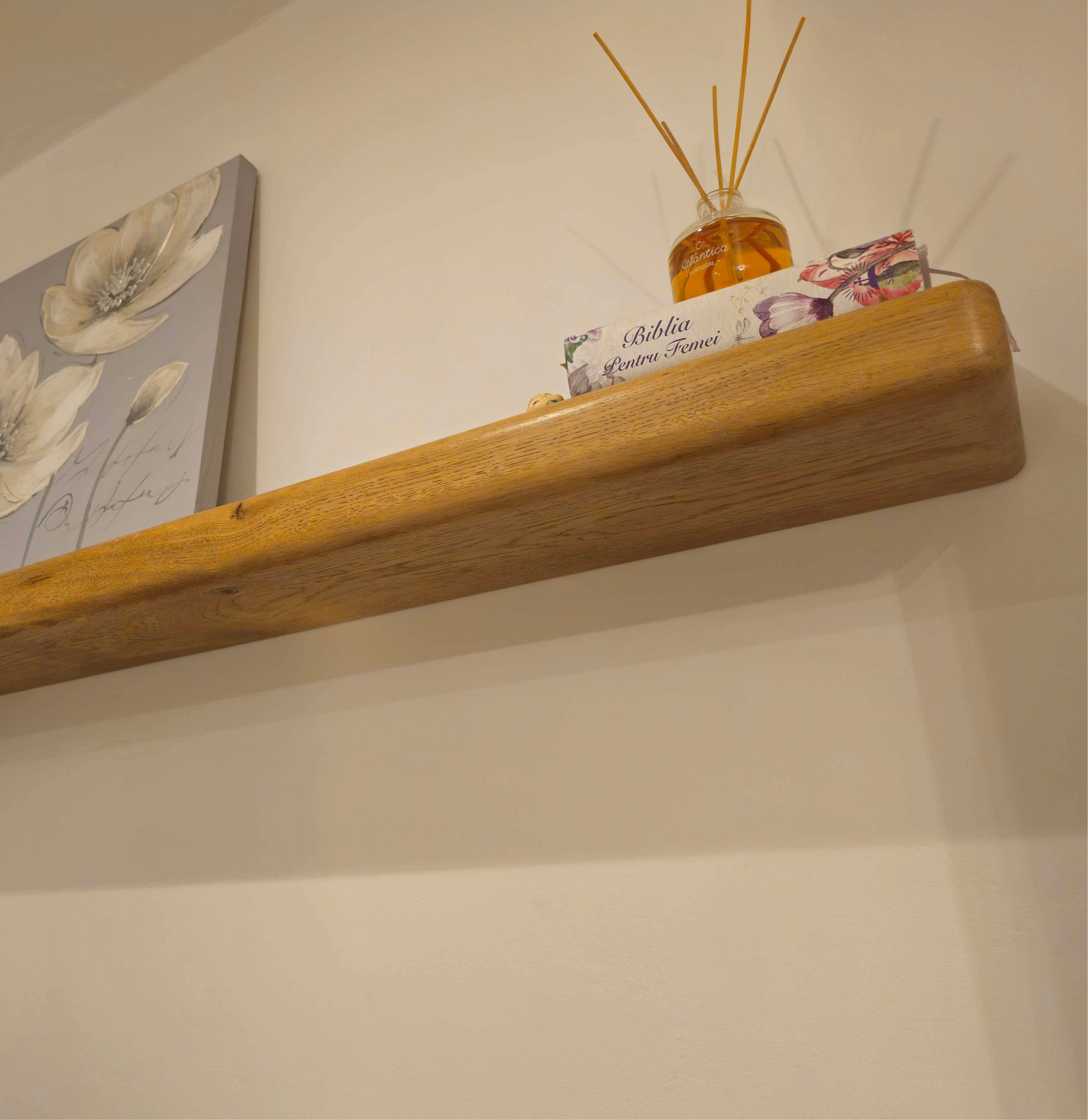 Oak Shelf, 7cm Thick - Large Rounded Edge - Ivel & True