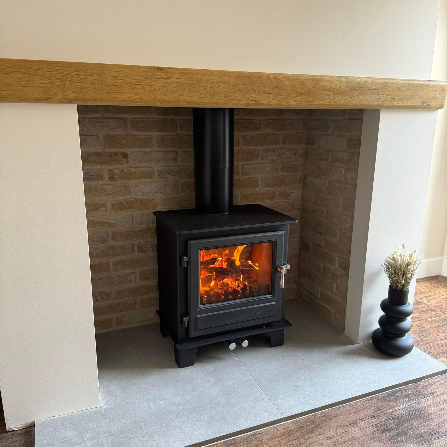 Oak Mantelpiece, 12.5 x 12.5cm - Large Rounded Edge - Ivel & True