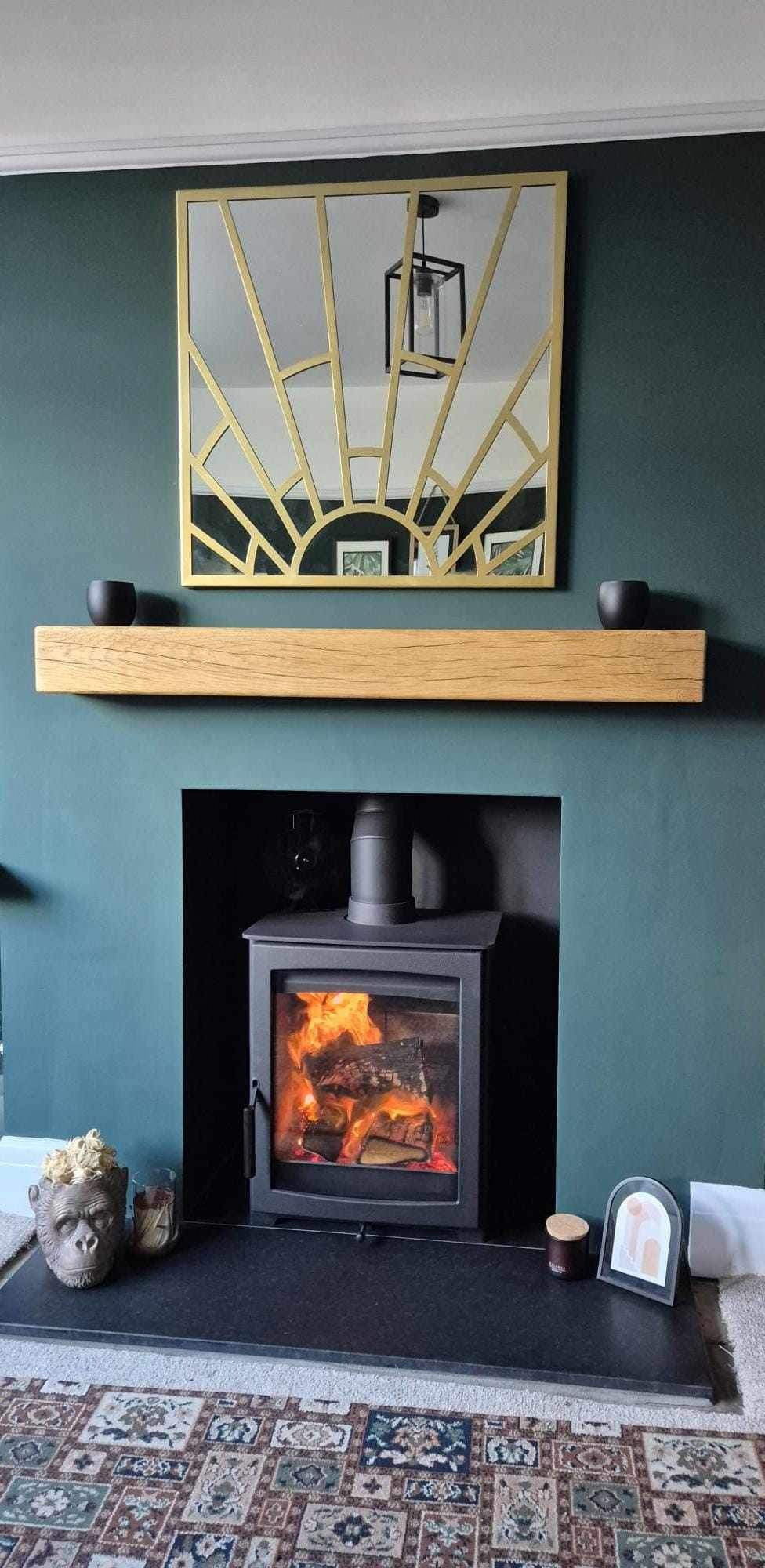 Oak Mantelpiece, 12.5 x 12.5cm - Small Rounded Edge - Ivel & True