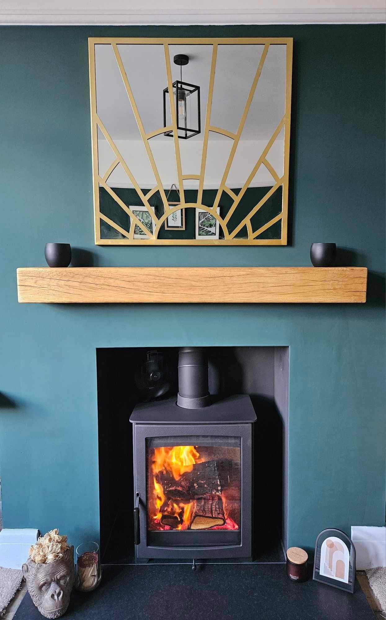 Oak Mantelpiece, 12.5 x 12.5cm - Small Rounded Edge - Ivel & True