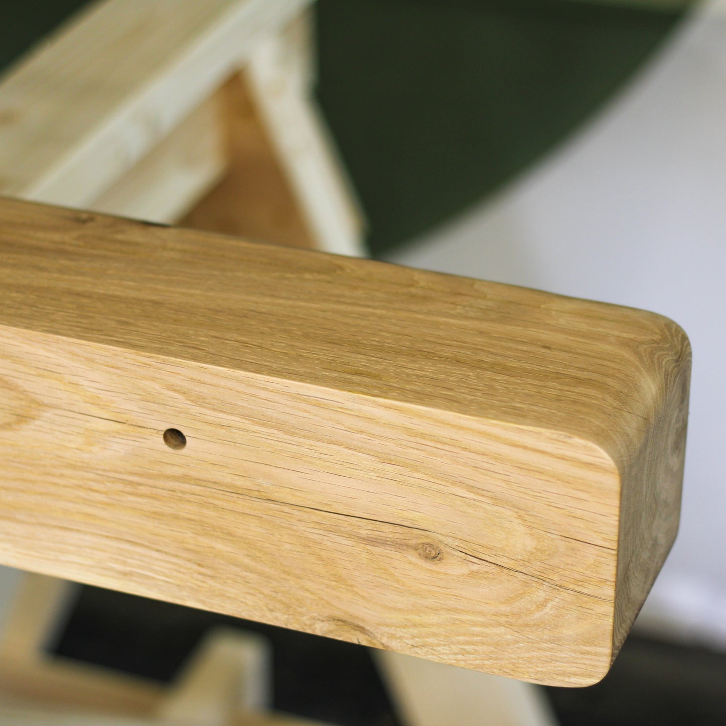 Oak Mantelpiece, 12.5 x 12.5cm - Large Rounded Edge - Ivel & True