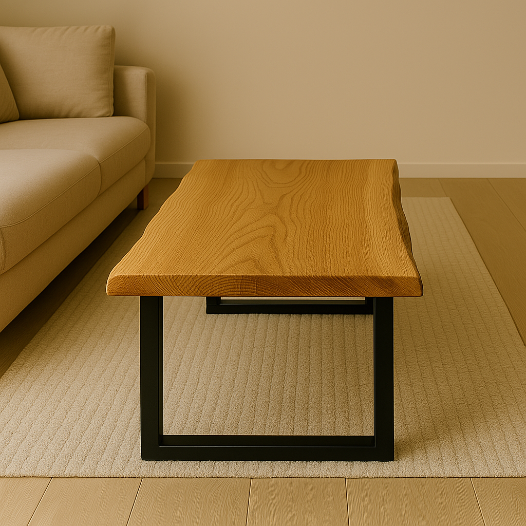 Solid Oak Coffee Table – Waney Edge - Ivel & True