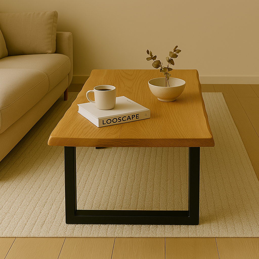 Solid Oak Coffee Table – Waney Edge - Ivel & True