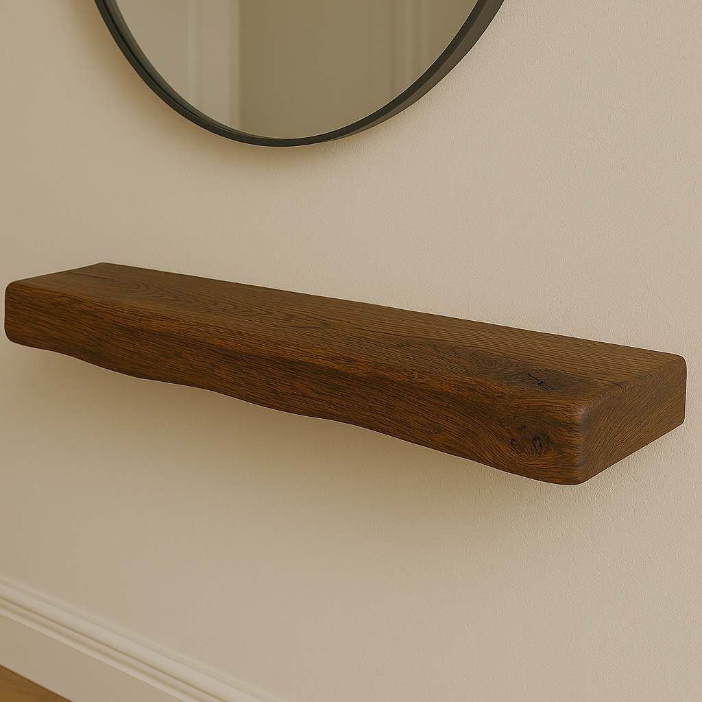 Oak Shelf, 7cm Thick - Waney Edge - Ivel & True