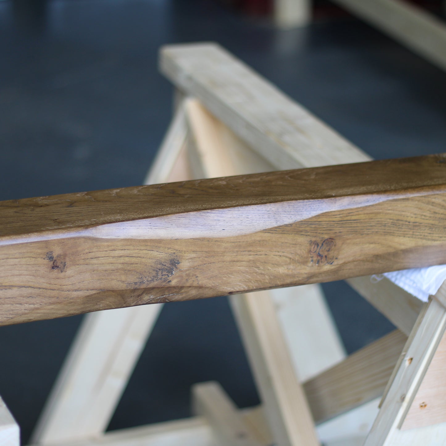 Oak Mantelpiece, 10 x 10cm - Waney Edge - Ivel & True