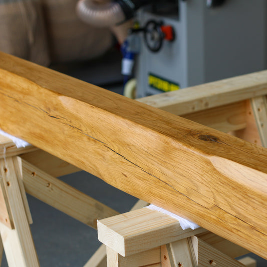 Oak Mantelpiece, 10 x 15cm - Waney Edge - Ivel & True