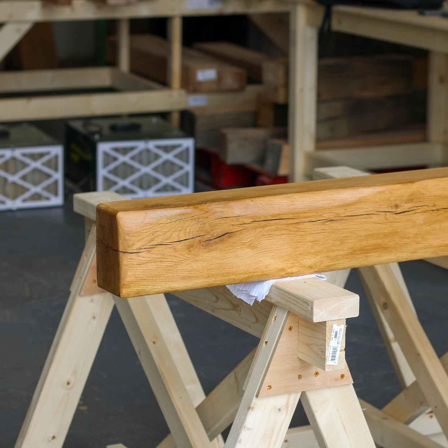Oak Mantelpiece, 10 x 15cm - Waney Edge - Ivel & True