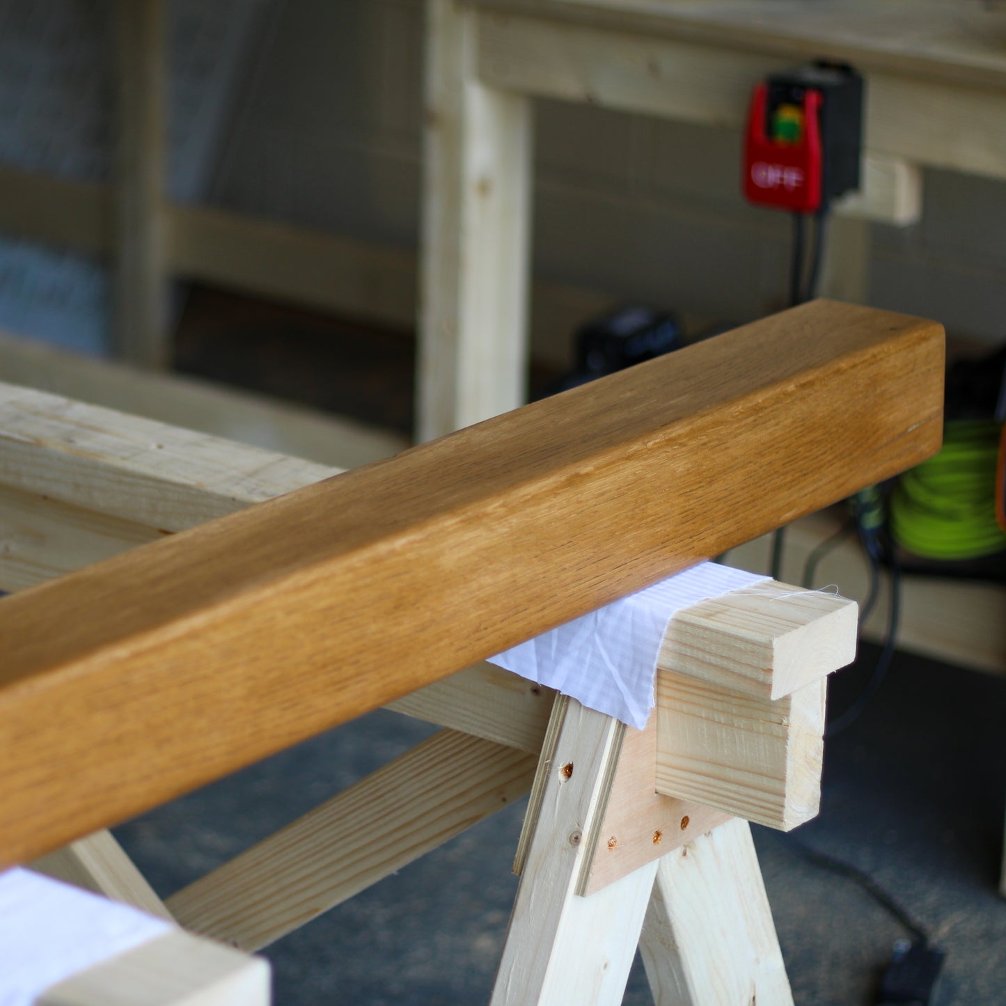 Oak Mantelpiece, 10 x 10cm - Small Rounded Edge - Ivel & True