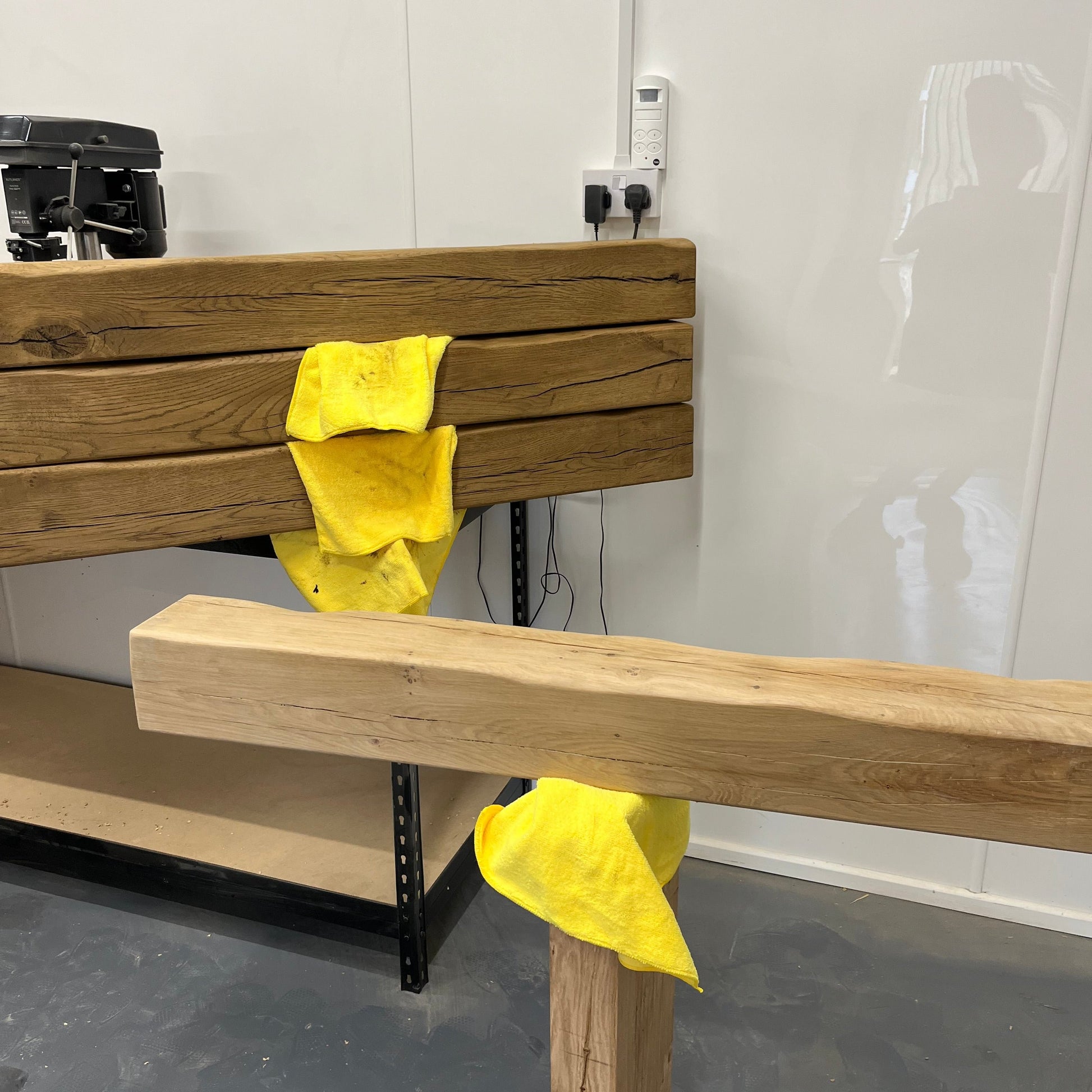 Oak Mantelpiece, 15 x 15cm - Waney Edge - Ivel & True