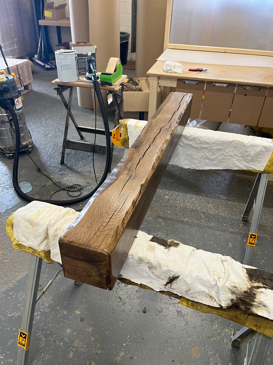 Oak Mantelpiece, 15 x 15cm - Rustic Edge