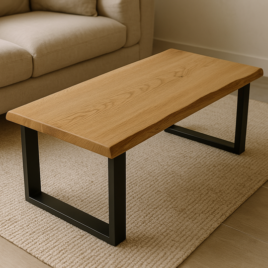 Solid Oak Coffee Table – Waney Edge - Ivel & True
