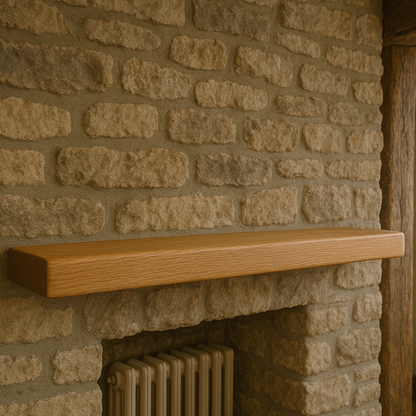 Oak Shelf, 7cm Thick - Small Rounded Edge - Ivel & True