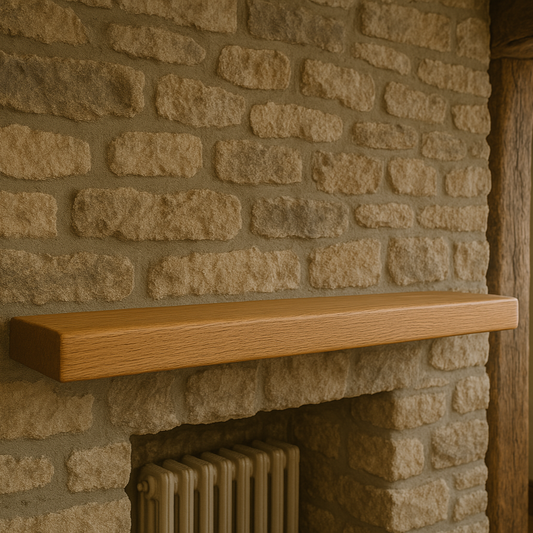 Oak Shelf, 7cm Thick - Small Rounded Edge - Ivel & True