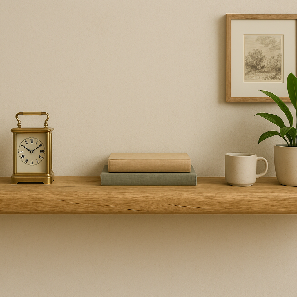 Oak Shelf, 7cm Thick - Large Rounded Edge - Ivel & True