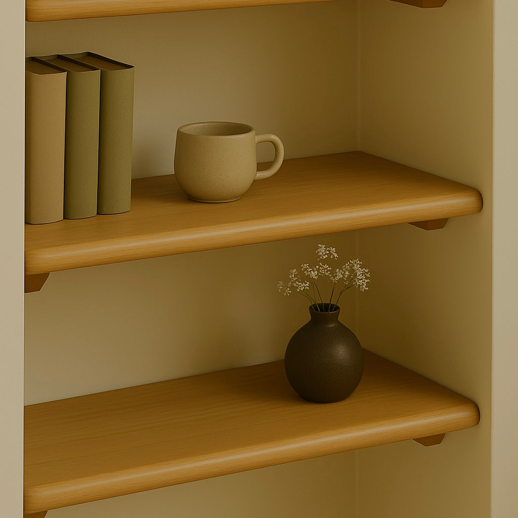 Oak Shelf, 2cm Thick - Small Rounded Edge - Ivel & True