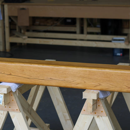 Oak Mantelpiece, 15 x 15cm - Large Rounded Edge - Ivel & True