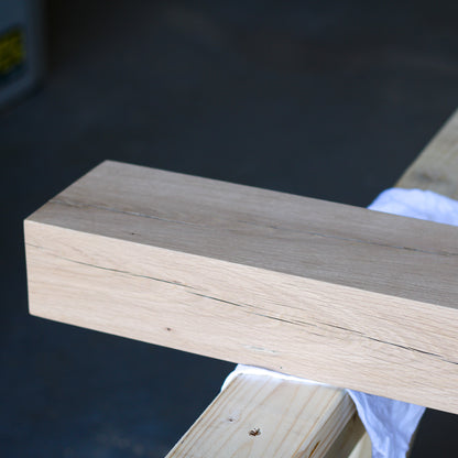 Oak Shelf, 10cm Thick - Straight Edge - Ivel & True